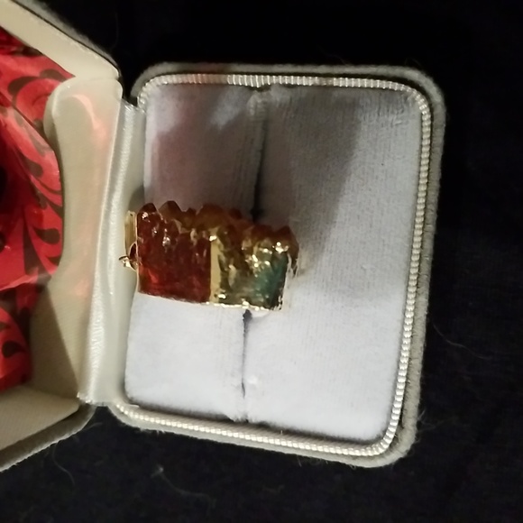 Pair of Natural Citrine Quartz Crystals Pendants - Picture 3 of 7